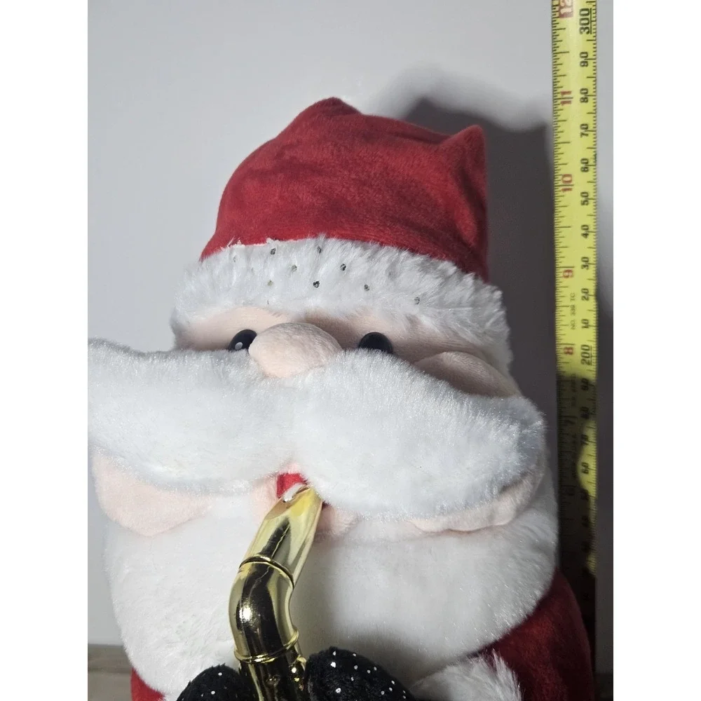 Animated Saxophone Santa Claus Plush Musical Singing Dancing Christmas Light Up